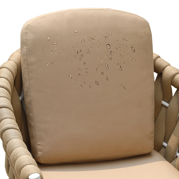 Contemporary Outdoors Dining Chairs with Removable Water Repellent Finish Cushion