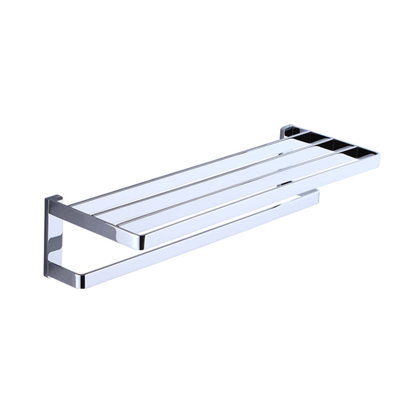 Chrome Brass Moderne Bathroom Accessory Set with Towel Bar/ Ring/Paper Holder & Robe Hook