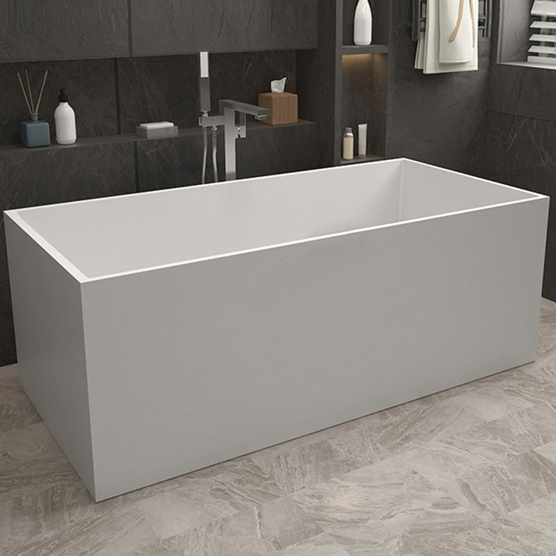 Modern Soaking Freestanding Bath Tub Stone Bathroom Bathtub with Overflow Trim