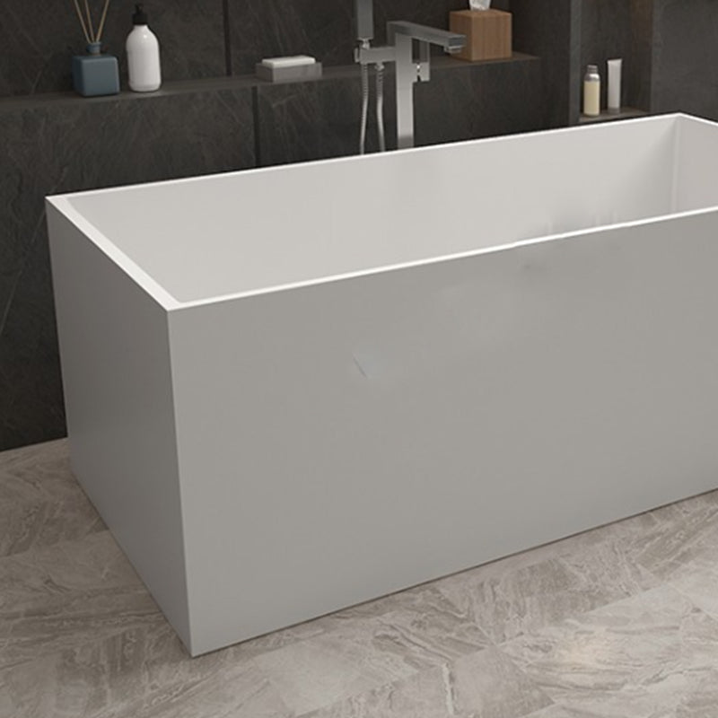 Modern Soaking Freestanding Bath Tub Stone Bathroom Bathtub with Overflow Trim