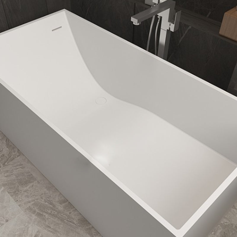 Modern Soaking Freestanding Bath Tub Stone Bathroom Bathtub with Overflow Trim
