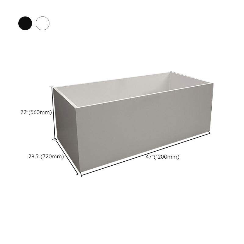 Modern Soaking Freestanding Bath Tub Stone Bathroom Bathtub with Overflow Trim
