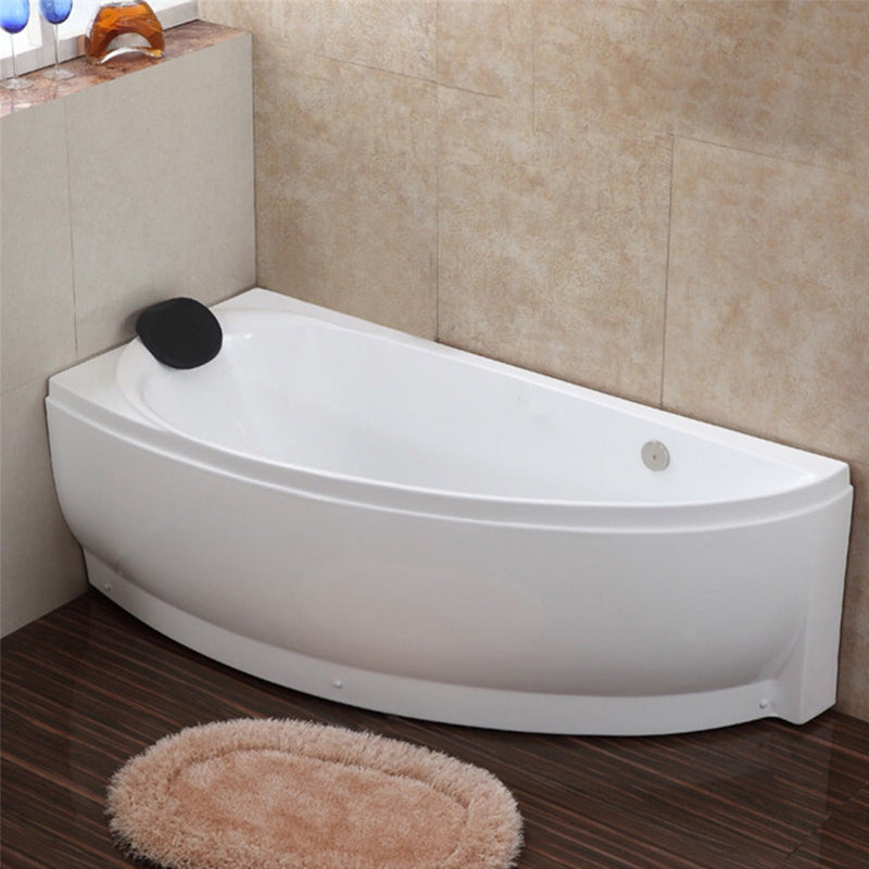 Modern Acrylic Corner Bathtub Soaking/Whirlpool Back to Wall Bathtub