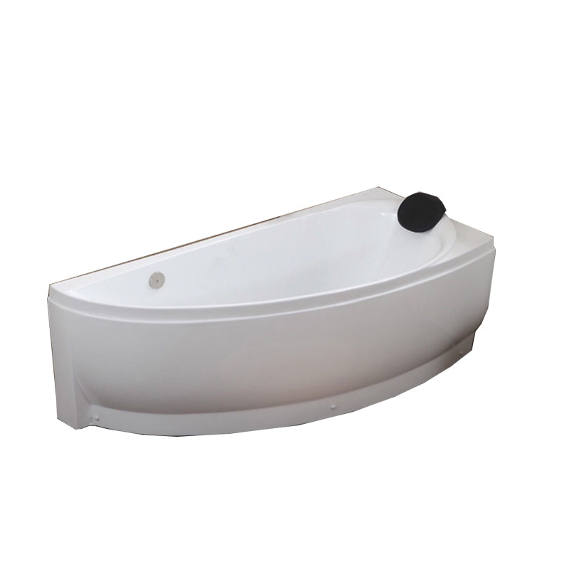 Modern Acrylic Corner Bathtub Soaking/Whirlpool Back to Wall Bathtub