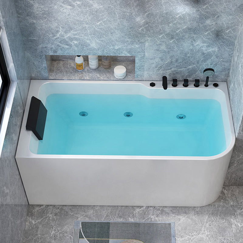 Modern Acrylic Soaking/Whirlpool Bathtub Rectangle Back to Wall Bathtub