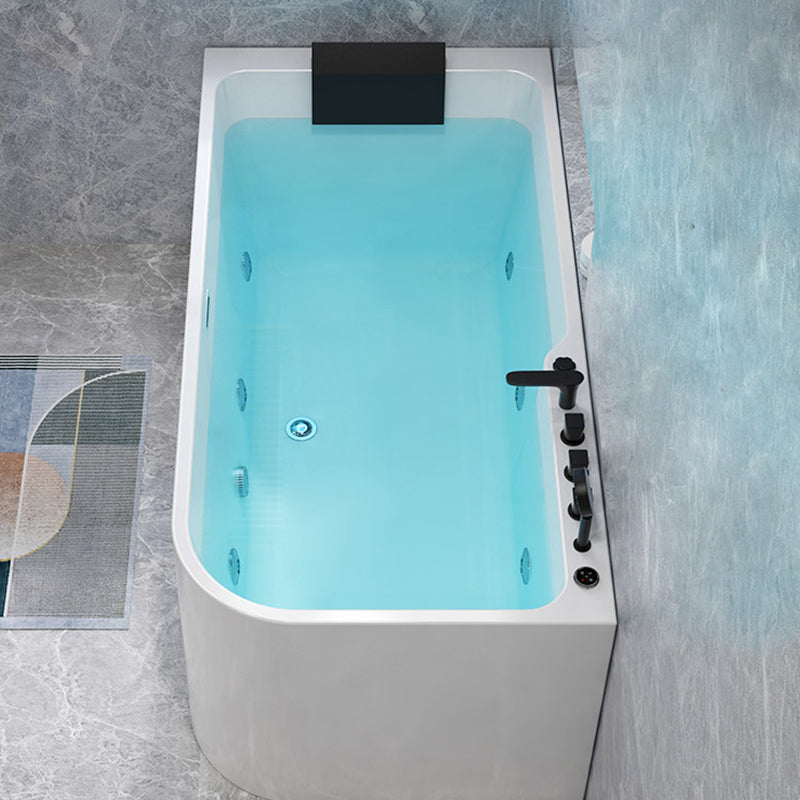 Modern Acrylic Soaking/Whirlpool Bathtub Rectangle Back to Wall Bathtub