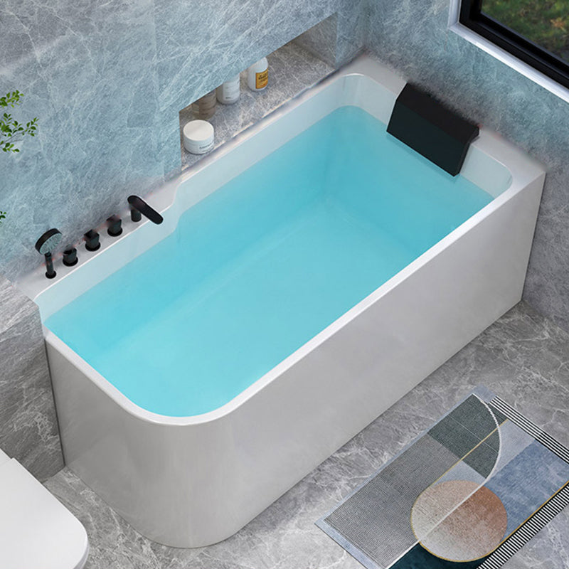 Modern Acrylic Soaking/Whirlpool Bathtub Rectangle Back to Wall Bathtub