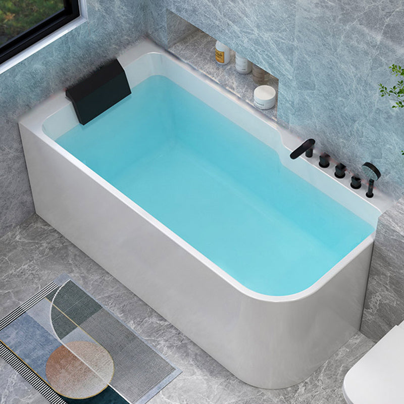 Modern Acrylic Soaking/Whirlpool Bathtub Rectangle Back to Wall Bathtub
