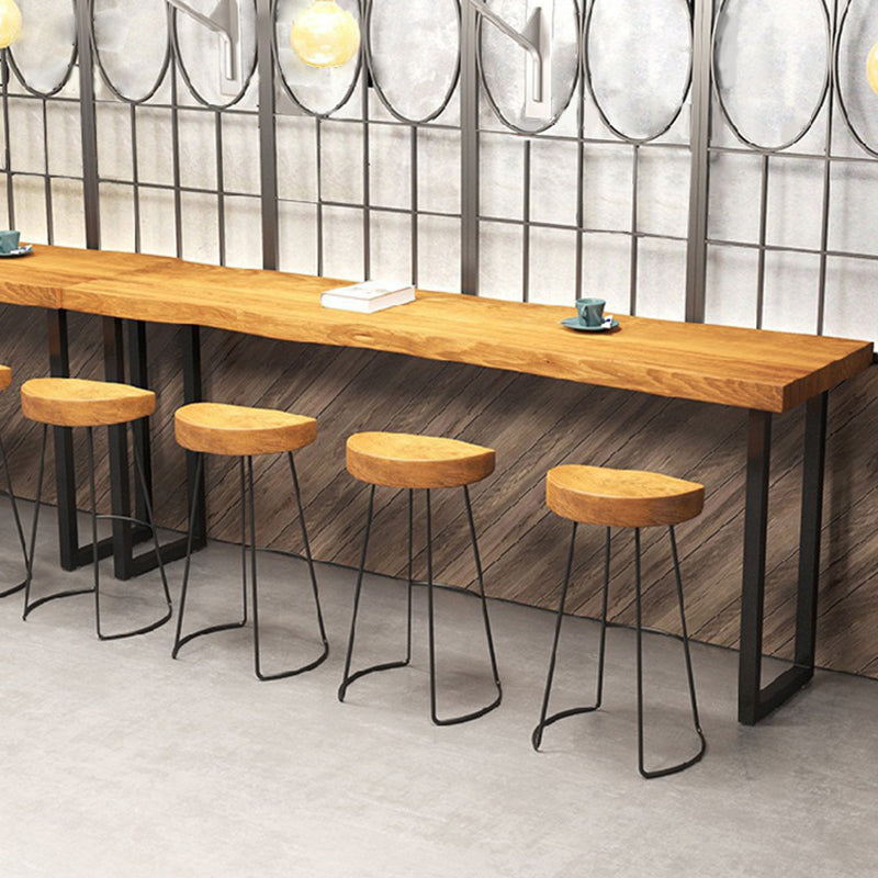 Modern Solid Wood Bar Table Rectangle Bar Table for Breakroom Use