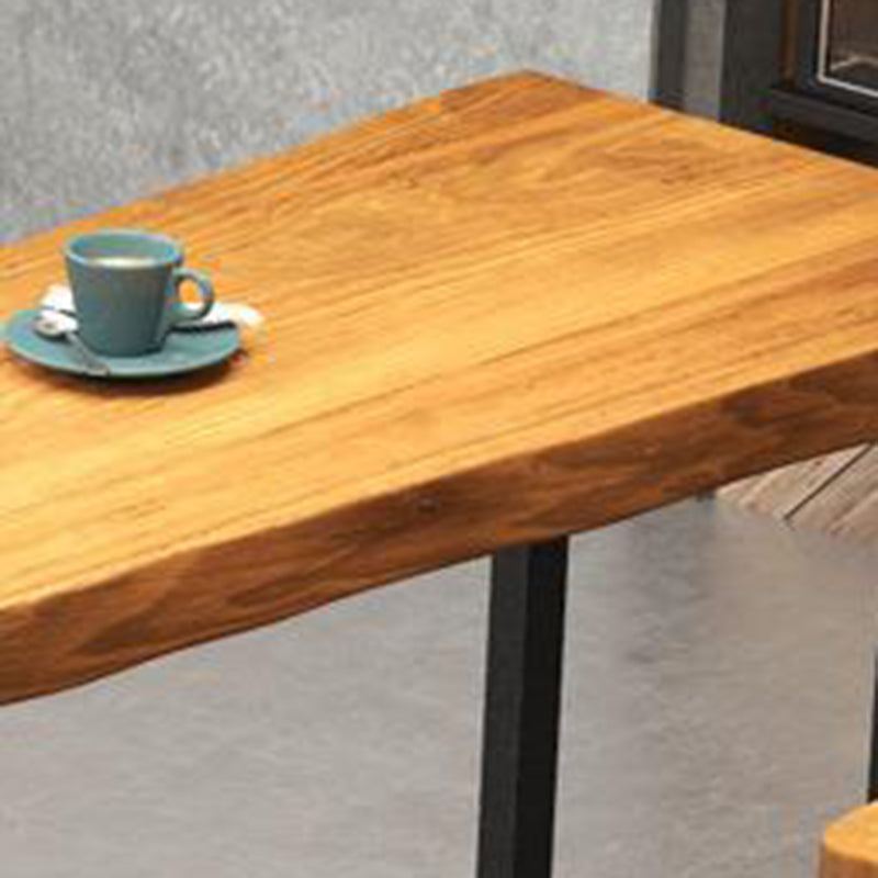 Modern Solid Wood Bar Table Rectangle Bar Table for Breakroom Use