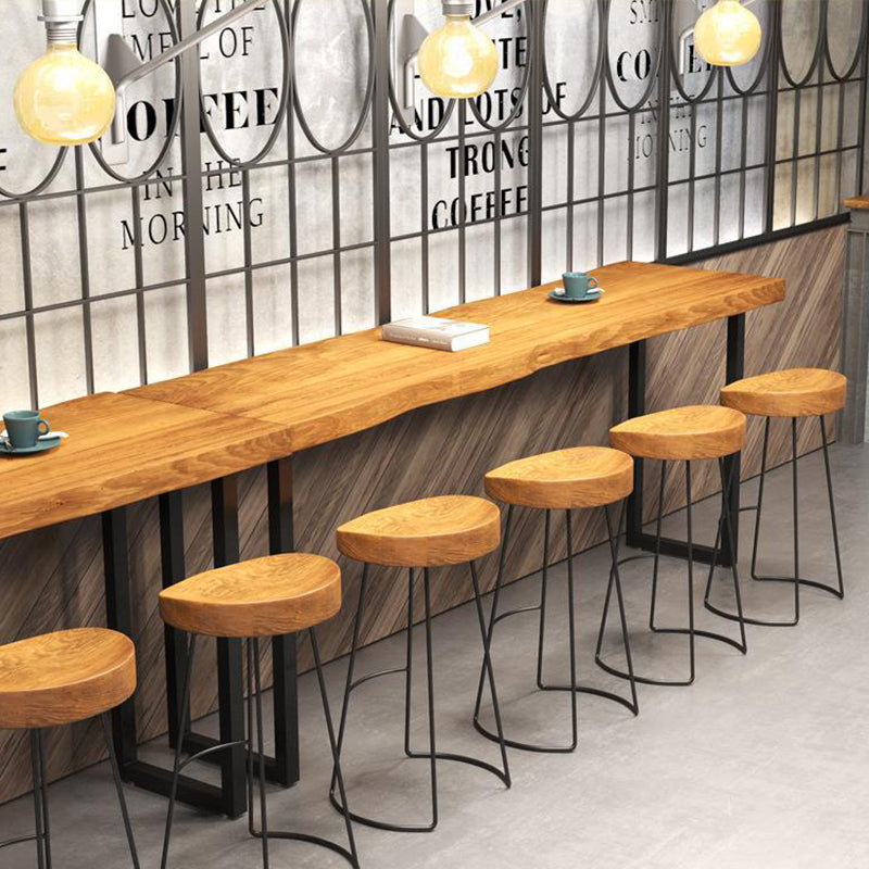 Modern Solid Wood Bar Table Rectangle Bar Table for Breakroom Use