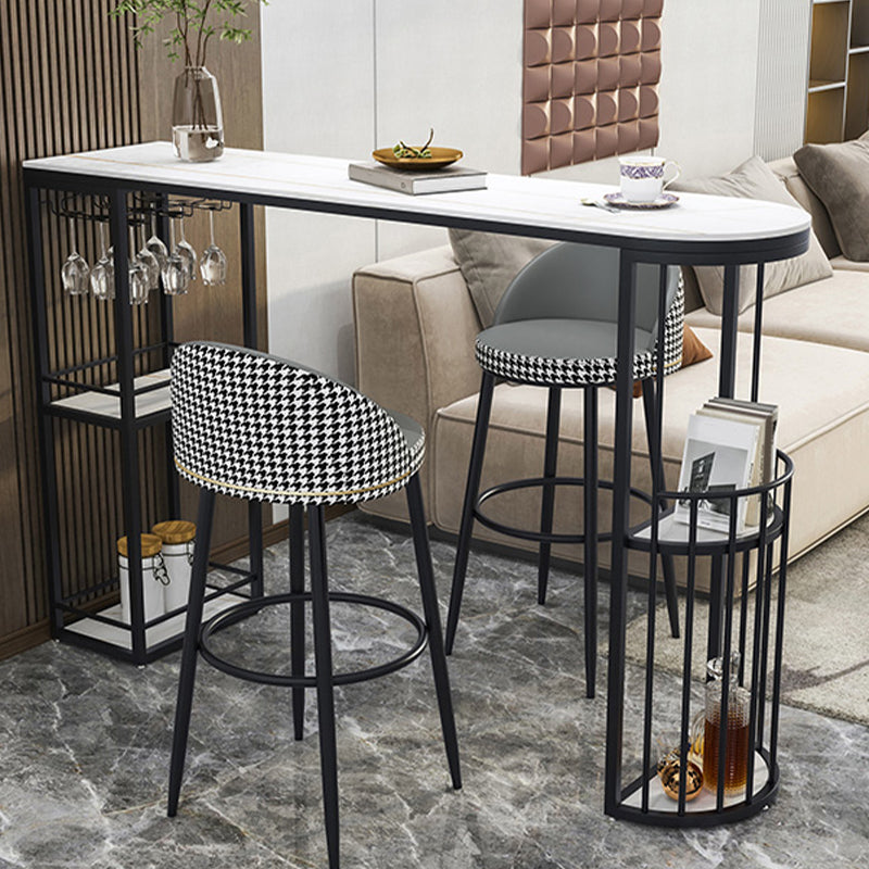 Oval Counter Height Dining Table Industrial Bar Dining Table