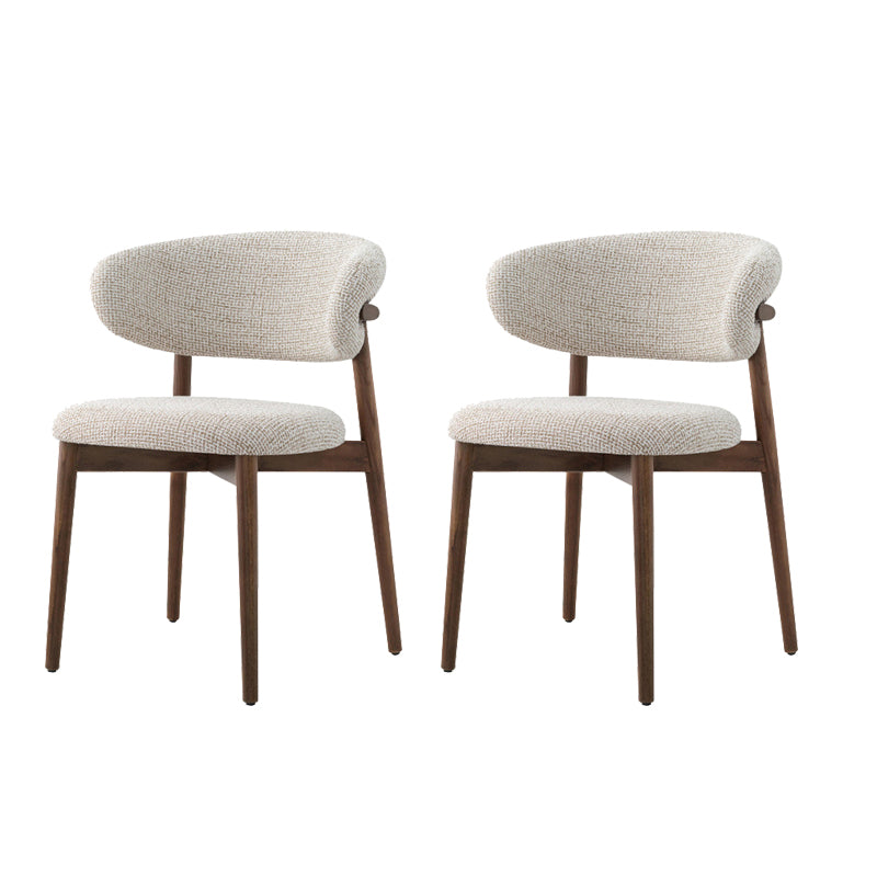 Upholstered Linen Fabric Dining Chair Contemporary Kitchen Dining Side Chair