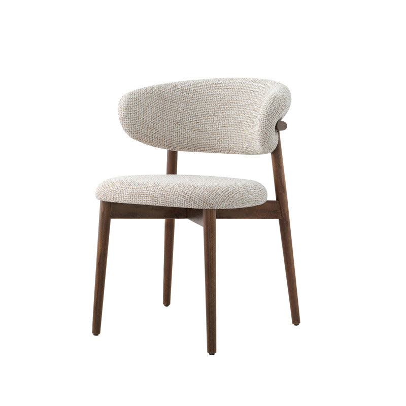 Upholstered Linen Fabric Dining Chair Contemporary Kitchen Dining Side Chair
