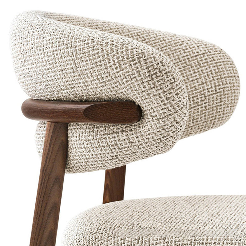 Upholstered Linen Fabric Dining Chair Contemporary Kitchen Dining Side Chair