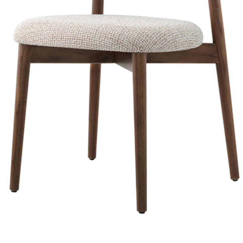 Upholstered Linen Fabric Dining Chair Contemporary Kitchen Dining Side Chair