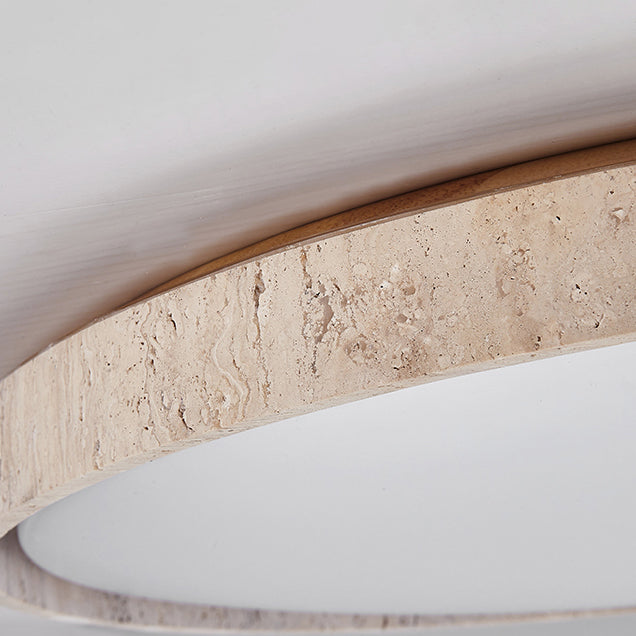 Modern Simple Wooden Ceiling Lamp Round Shape LED Ceiling Light for Living Room