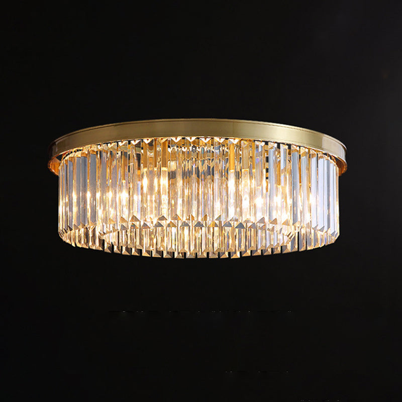 Modern Round Shape Flush Mount Light Fixtures Crystal Flush Mount Ceiling Light