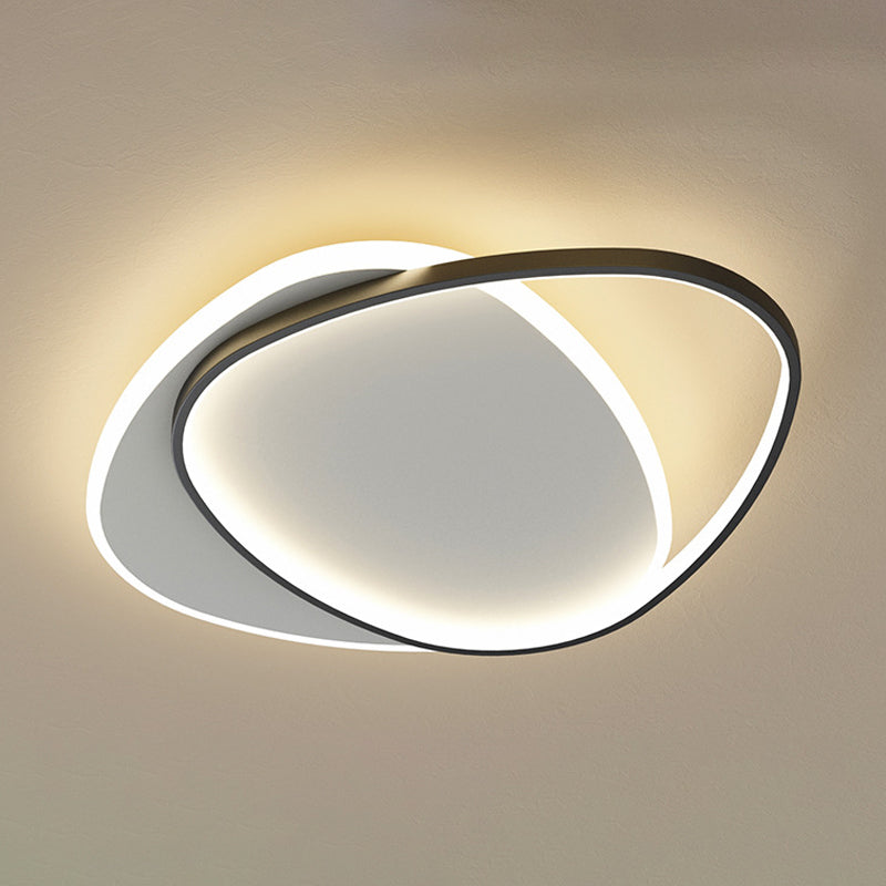 Black Ceiling Light Modernism LED Flush Mount Lighting for Foyer