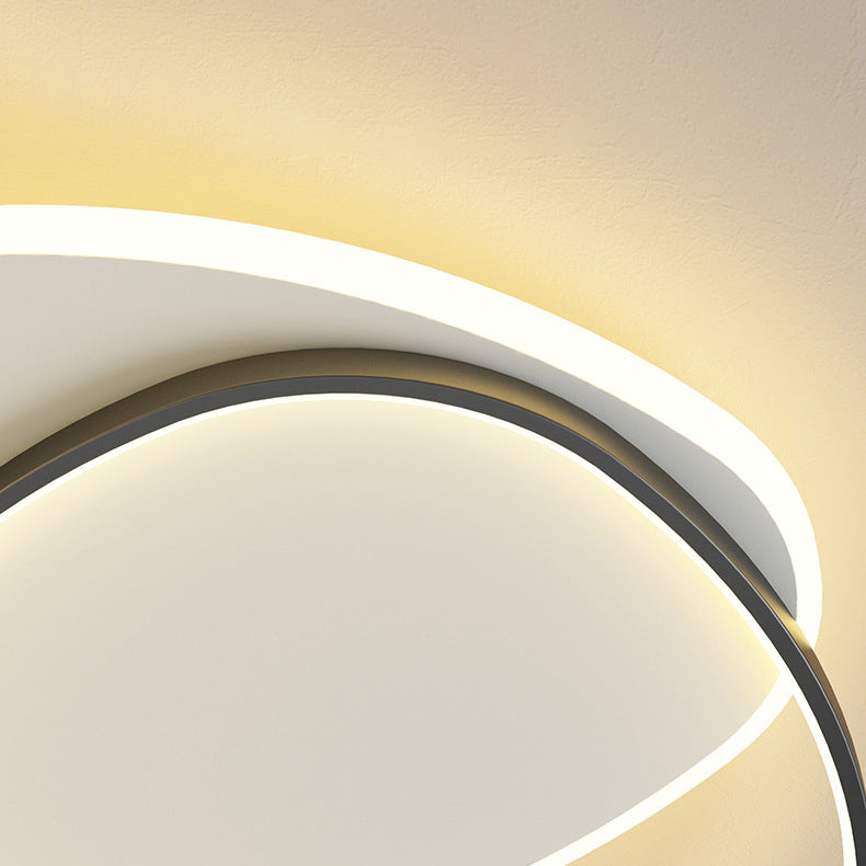 Black Ceiling Light Modernism LED Flush Mount Lighting for Foyer