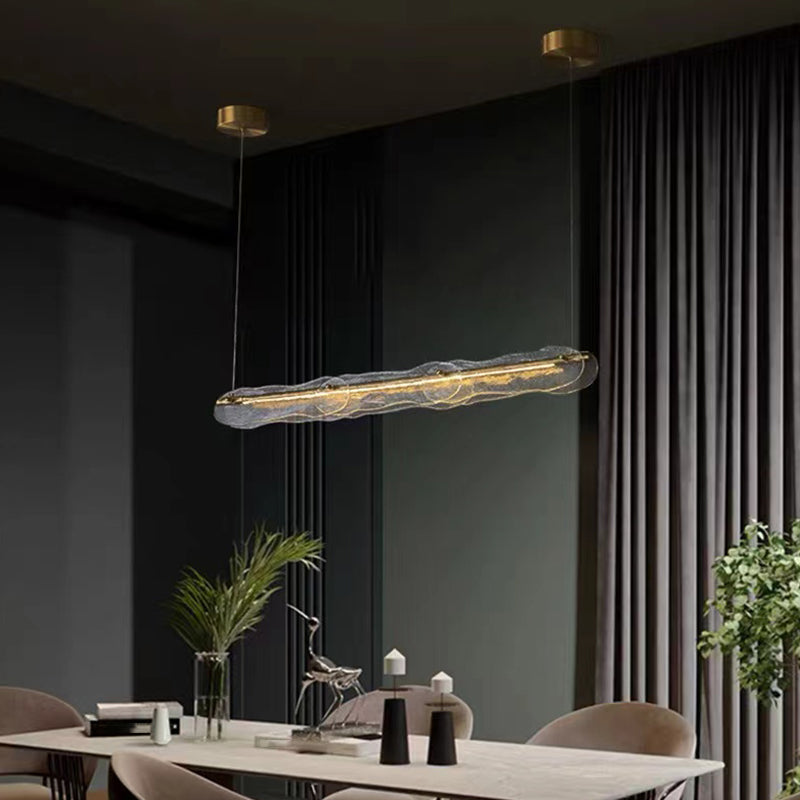Nordic Style Copper Hanging Lamp Geometry Shape Island Light Fixture for Bedroom