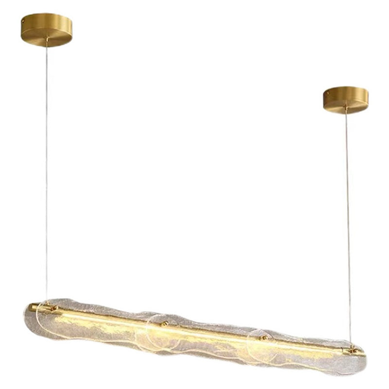 Nordic Style Copper Hanging Lamp Geometry Shape Island Light Fixture for Bedroom