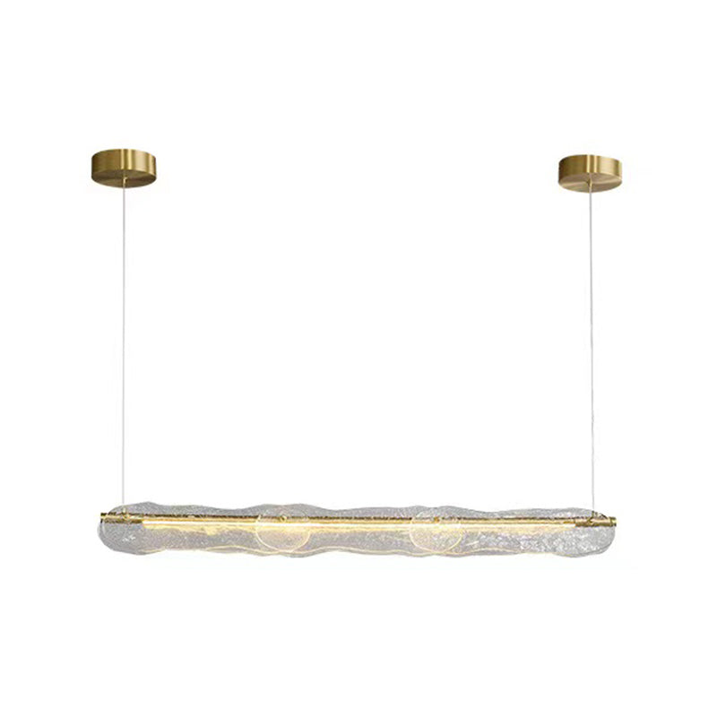 Nordic Style Copper Hanging Lamp Geometry Shape Island Light Fixture for Bedroom