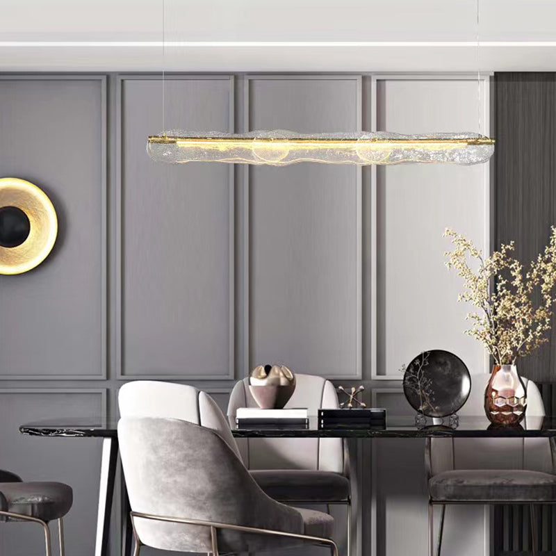 Nordic Style Copper Hanging Lamp Geometry Shape Island Light Fixture for Bedroom