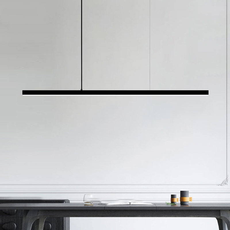 Nordic LED Island Lighting Fixture Simple Metallic Pendant Light for Dining Room