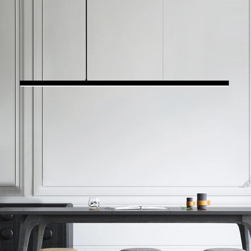 Nordic LED Island Lighting Fixture Simple Metallic Pendant Light for Dining Room