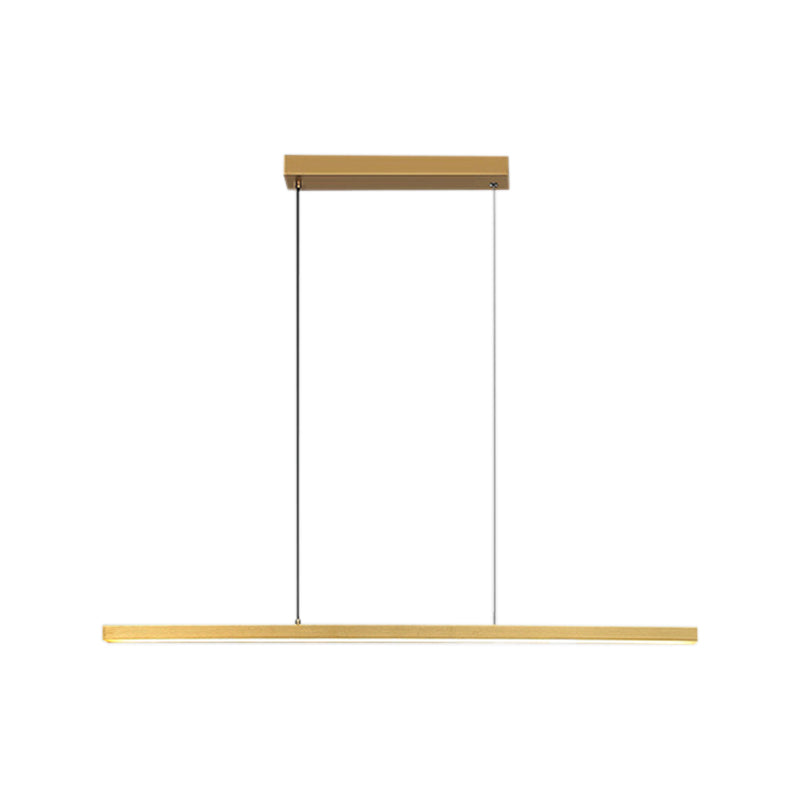 Nordic LED Island Lighting Fixture Simple Metallic Pendant Light for Dining Room