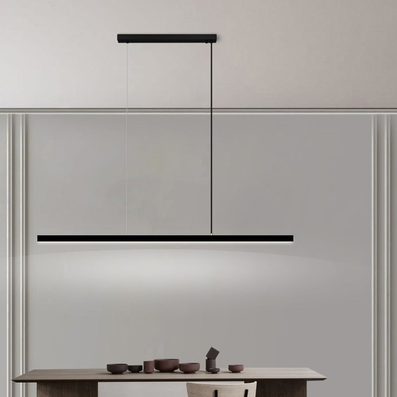 Nordic LED Island Lighting Fixture Simple Metallic Pendant Light for Dining Room