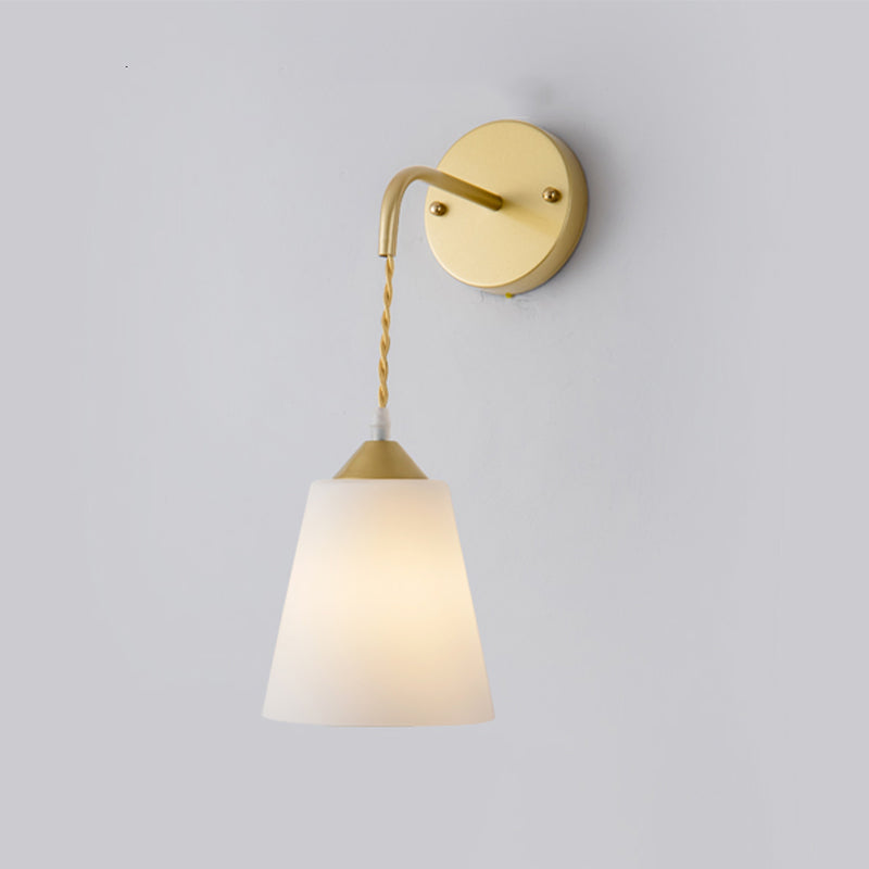 Postmodern Glass Wall Light Fixture Minimalist Wall Light Sconce for Bedroom