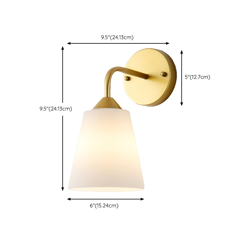 Postmodern Glass Wall Light Fixture Minimalist Wall Light Sconce for Bedroom