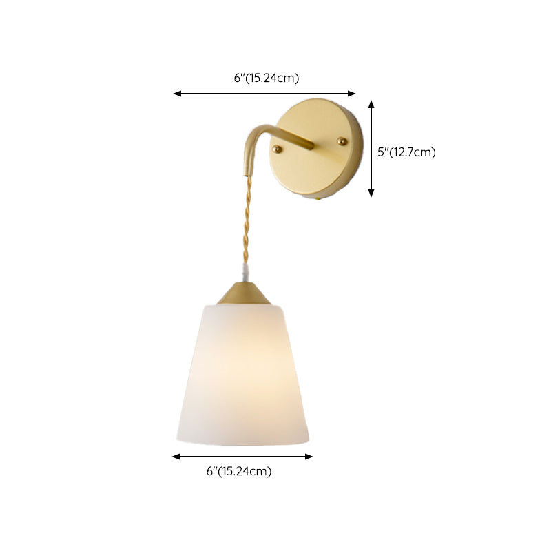 Postmodern Glass Wall Light Fixture Minimalist Wall Light Sconce for Bedroom