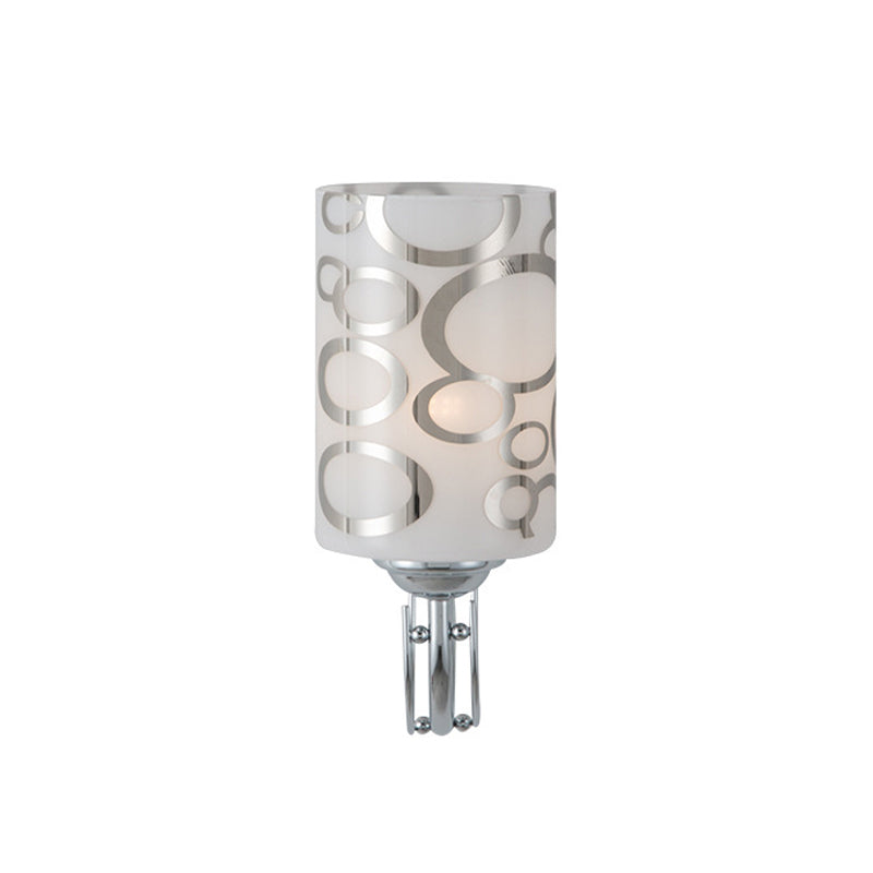 Simple Wall Sconce Cylinder Wall Light Fixture with Glass for Living Room
