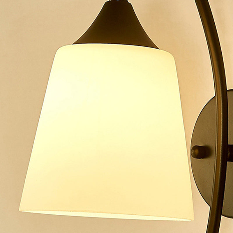 Modernist Wall Sconce Black Metal 1 Light Sconce Lighting for Bedroom