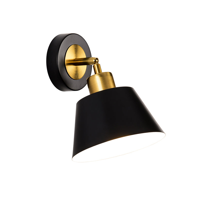 Modern Simple Iron Wall Light Bowl Shape Adjustable Wall Lamp for Living Room