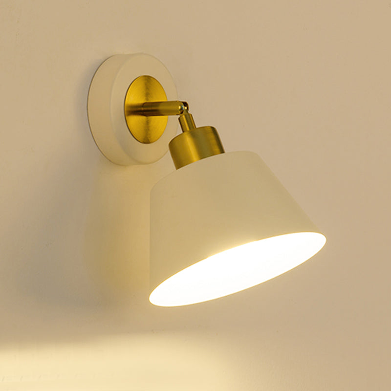 Modern Simple Iron Wall Light Bowl Shape Adjustable Wall Lamp for Living Room