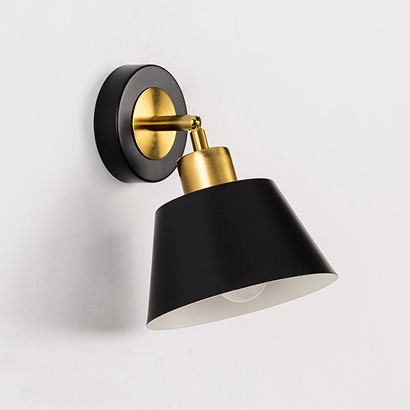 Modern Simple Iron Wall Light Bowl Shape Adjustable Wall Lamp for Living Room