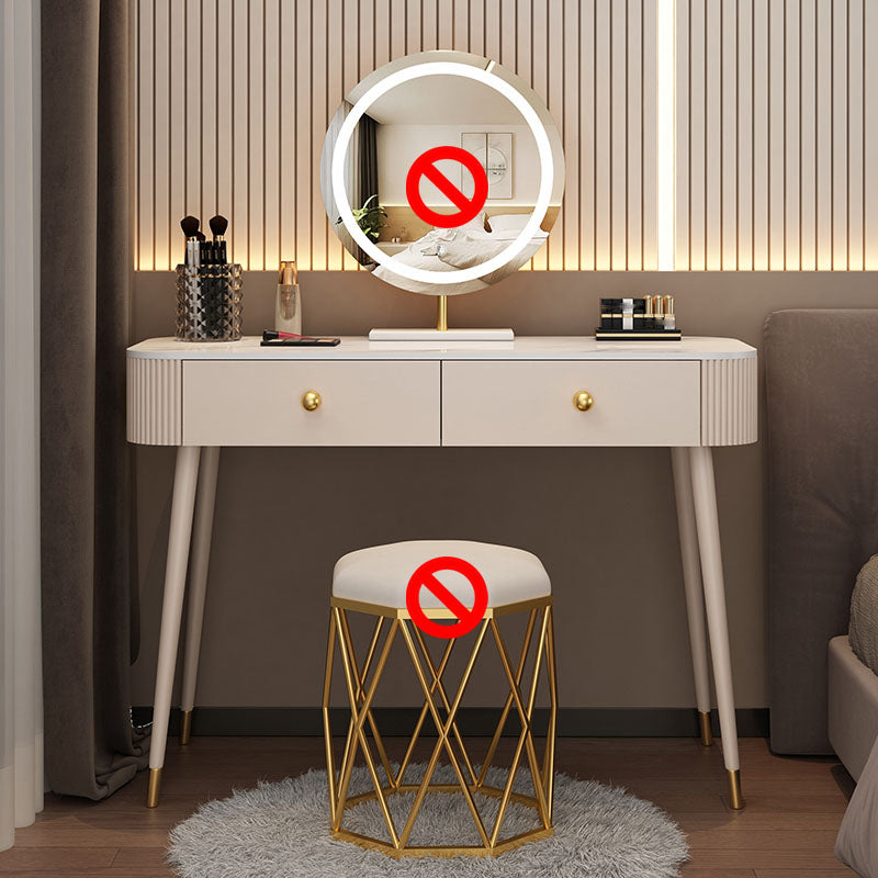 Modern Lighted Mirror Dressing Table Bedroom Makeup Table with Drawer