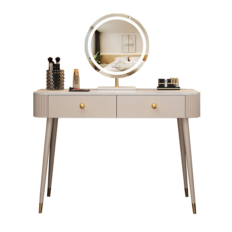 Modern Lighted Mirror Dressing Table Bedroom Makeup Table with Drawer