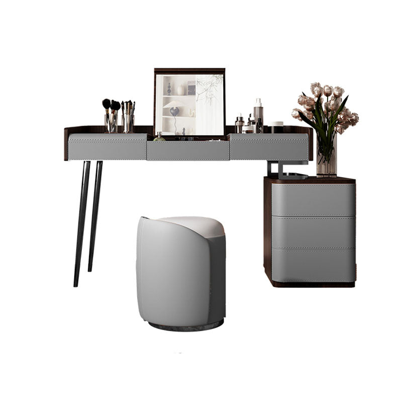 3 Drawer Dressing Table Storage Box with Makeup Table and Stool