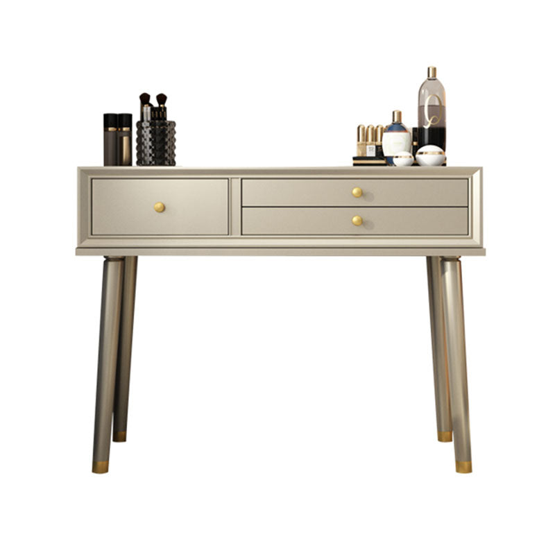 3 Drawer Dressing Table Solid Wood with Makeup Table and Stool