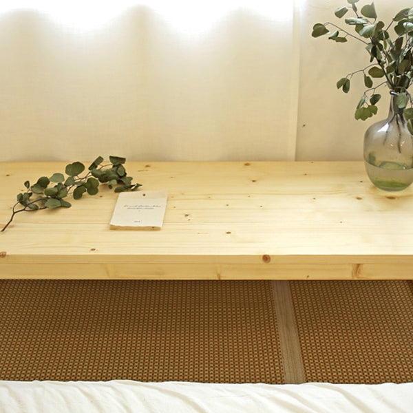 15"H Contemporary Coffee Table Solid Wood Coffee Cocktail Table