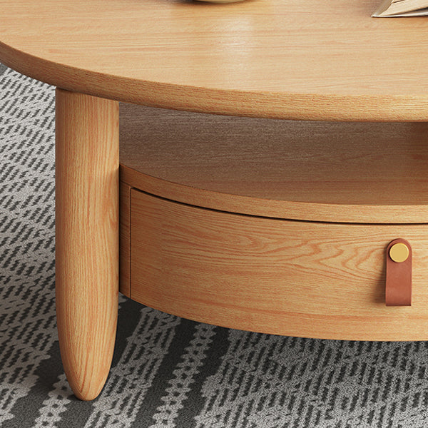 Contemporary Coffee Table Set Round Coffee Cocktail Table with Drawer
