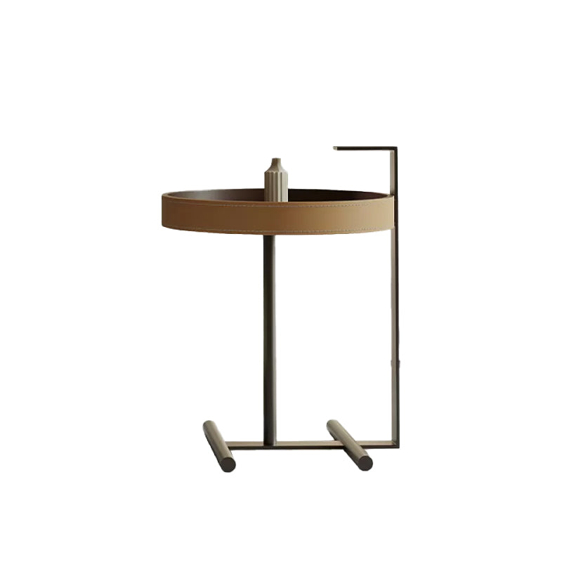 Contemporary Coffee Table Round 3 Legs Slate Coffee Cocktail Table