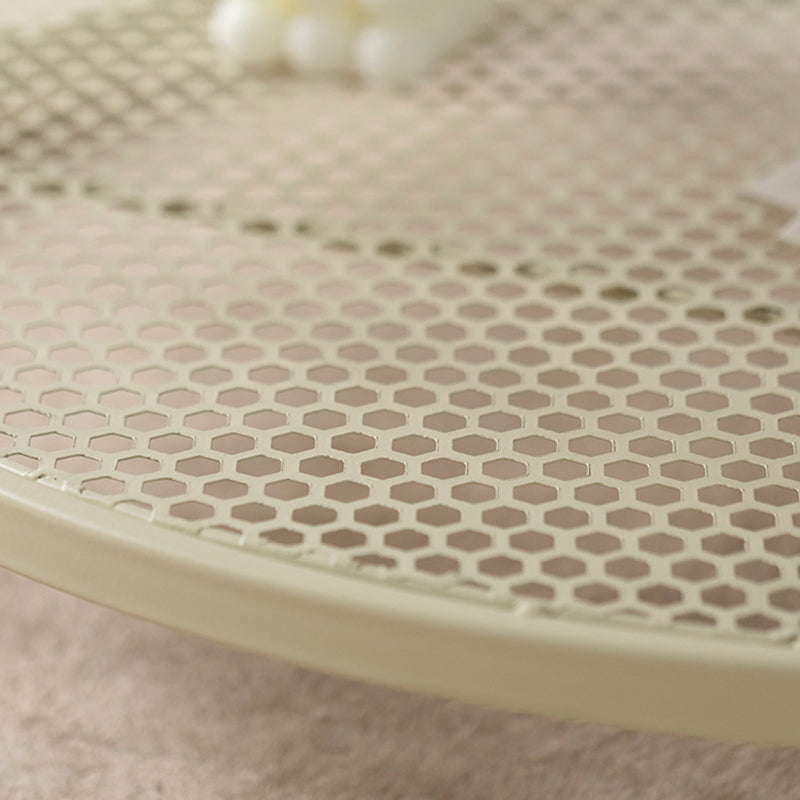 16"H Contemporary Coffee Table White Coffee Cocktail Table with Storage