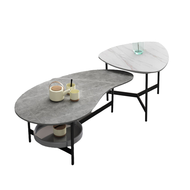 Modern Slate Bunching Tables Free-Form Coffee Table Set with 3 Legs