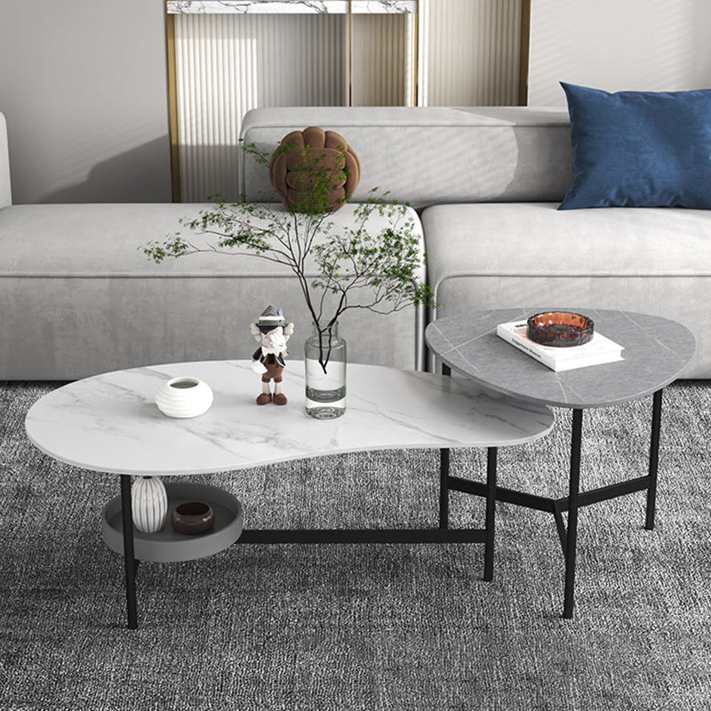 Modern Slate Bunching Tables Free-Form Coffee Table Set with 3 Legs